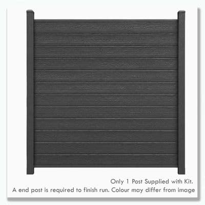 Evolved Anthracite Grey - Composite Fence Kit 6ft - (Composite Post)