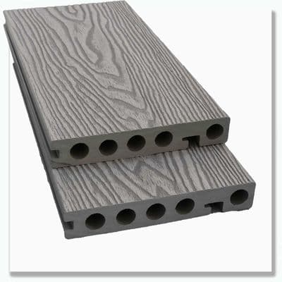 Evolved Ash White Composite Decking End Board 3.6m (148mm x 25mm)