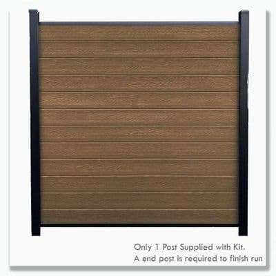 Evolved Brown - Composite Fence Kit 6ft - (Aluminium Post)