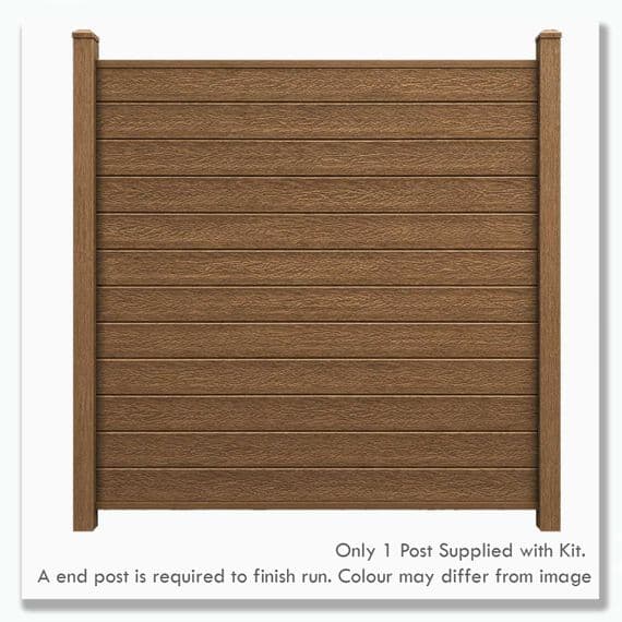 Brown  Composite Fence Kit with Composite Post | Evolved Fencing