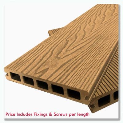 Evolved Oak Composite Decking Board 3.6m (148mm x 25mm)