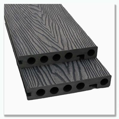Evolved Slate Grey Composite Decking End Board 3.6m (148mm x 25mm)