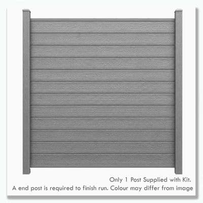 Evolved Slate Grey - Composite Fence Kit 6ft - (Composite Post)