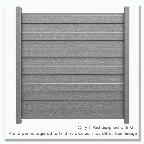 Slate Grey Composite Fence Kit with Composite Post | Evolved Fencing