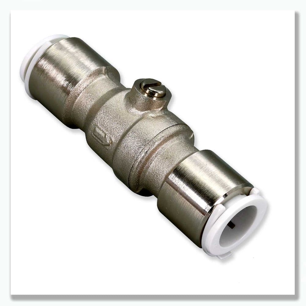 Flofit Push Fit Chrome ISO Valve 15mm X 15mm