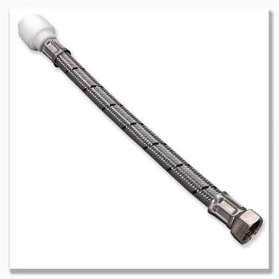Flofit+ Push Fit Flexi Hose With Tap Connector - 15mm x 3/4