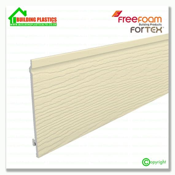 Fortex 170mm Weatherboard 5m | Pale Gold | Building Plastics Tele 01495 221630