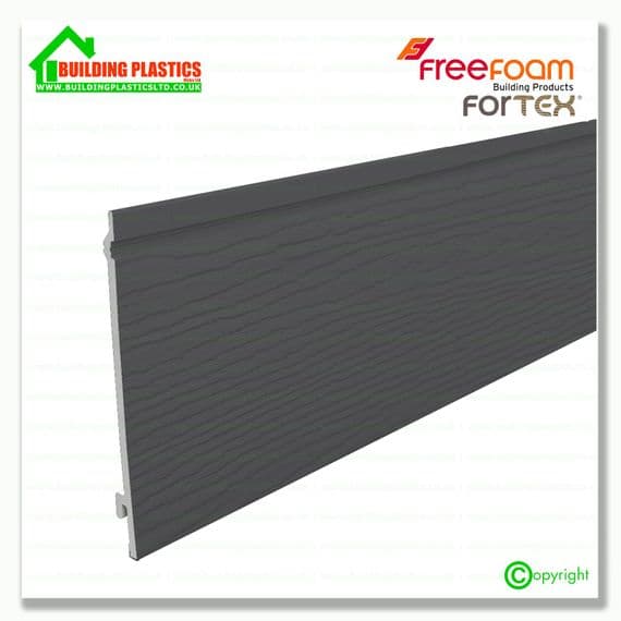 Fortex 170mm Weatherboard 5m | Slate Grey | Building Plastics Tele 01495 221630