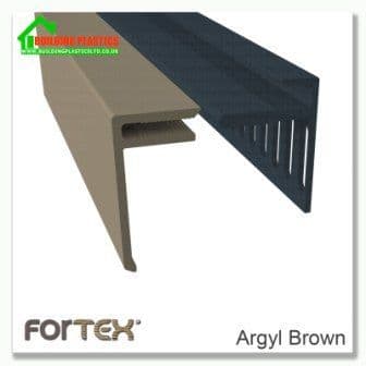 Fortex 25mm Multi Vented Cover Trim 3m | Argyl Brown