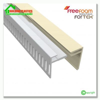 Fortex 25mm Multi Vented Cover Trim 3m | Pale Gold
