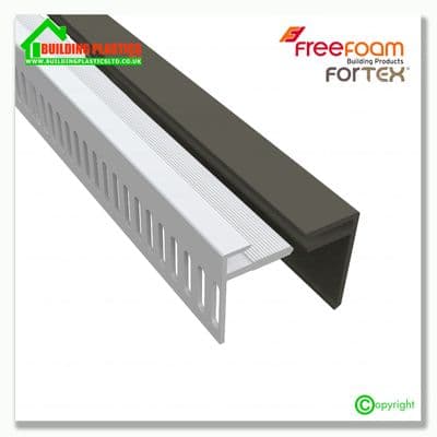 Fortex 25mm Multi Vented Cover Trim 3m | Quartz Grey