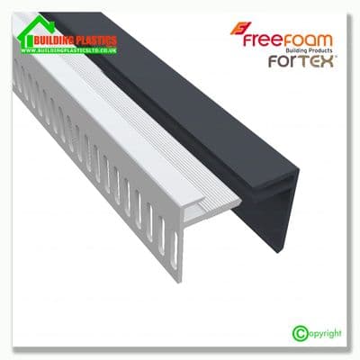 Fortex 25mm Multi Vented Cover Trim 3m | Slate Grey