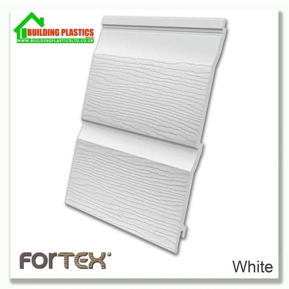 Fortex 333mm Double Shiplap 5m | White | Building Plastics