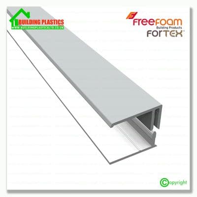 Fortex Two Part Edge Trim 3m | Cement Grey