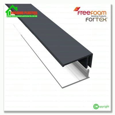 Fortex Two Part Edge Trim 3m | Slate Grey