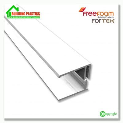 Fortex Two Part Edge Trim 3m | White