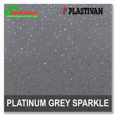 Grey Platinum Sparkle Wall Panel 1m x 2.4m | Plastivan