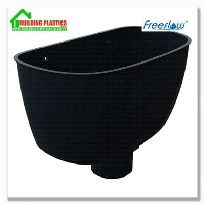 Hopper Box 68mm Rd & 65mm Square Pipe Black