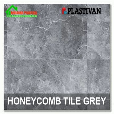 Large Tile Grey Wall Panel 1m x 2.4m | Plastivan