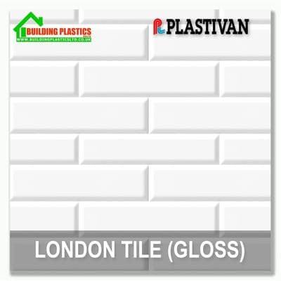 London Tile (Gloss) Wide Wall Panel 1m x 2.4m | Plastivan