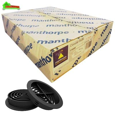 Manthorpe Circular Vents Black Box of 50