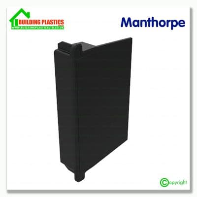 Manthorpe Linear Dry Verge Eaves End Cap | Black