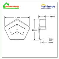 Manthorpe SmartVerge Polypropylene Angled Ridge End Cap | Black | Building Plastics Tele 0333 050 0585