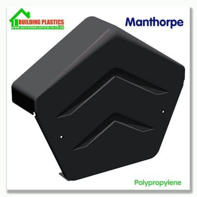 Manthorpe SmartVerge Polypropylene Angled Ridge End Cap | Black