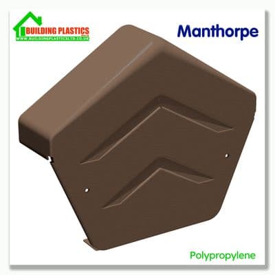 Manthorpe SmartVerge Polypropylene Angled Ridge End Cap | Brown