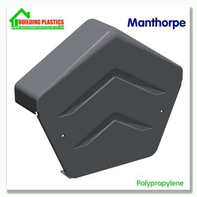 Manthorpe SmartVerge Polypropylene Angled Ridge End Cap | Grey