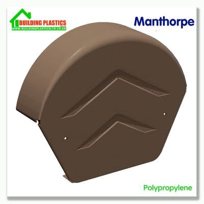 Manthorpe SmartVerge Polypropylene Rounded Ridge End Cap | Brown