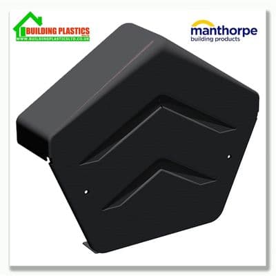 Manthorpe SmartVerge PVCu Angled Ridge End Cap | Black