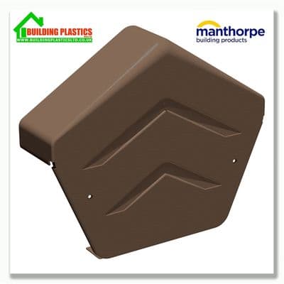 Manthorpe SmartVerge PVCu Angled Ridge End Cap | Brown