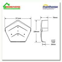 Manthorpe SmartVerge PVCu Angled Ridge End Cap | Grey | Building Plastics Tele 0333 050 0585