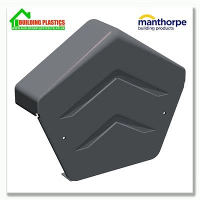 Manthorpe SmartVerge PVCu Angled Ridge End Cap | Grey