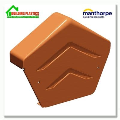 Manthorpe SmartVerge PVCu Angled Ridge End Cap | Terracotta