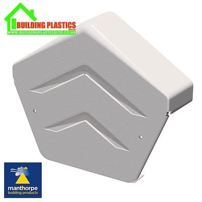 Manthorpe SmartVerge PVCu Angled Ridge End Cap | White