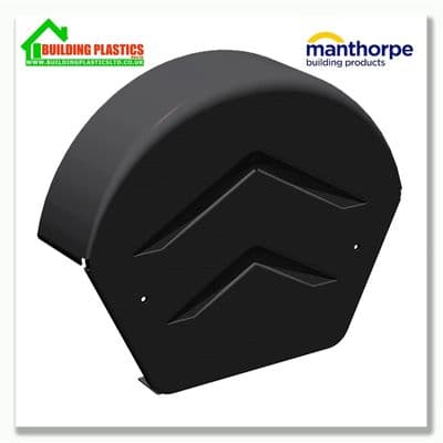 Manthorpe SmartVerge PVCu Rounded Ridge End Cap | Black
