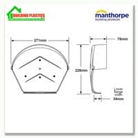 Manthorpe SmartVerge PVCu Rounded Ridge End Cap | Brown | Building Plastics Tele 0333 050 0585