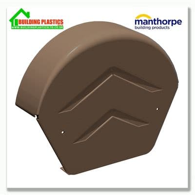 Manthorpe SmartVerge PVCu Rounded Ridge End Cap | Brown