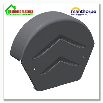 Manthorpe SmartVerge PVCu Rounded Ridge End Cap | Grey