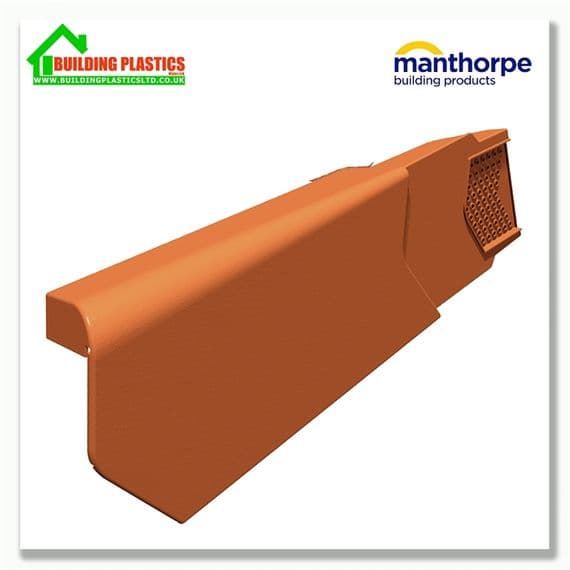 Manthorpe SmartVerge Right hand PVCu Unit | Terracotta | Building Plastics Tele 0333 050 0585