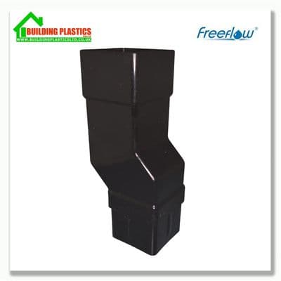 Mini Offset Bend 65mm Square Downpipe Black