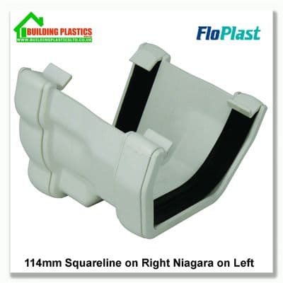 Niagara Ogee Left hand to 114mm Square Line White