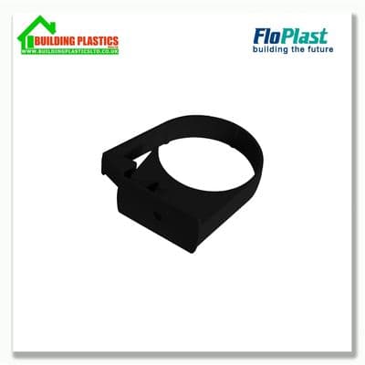 Pipe Clip 50mm Minflo Round Pipe Black