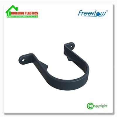 Pipe Clip 68mm Round Pipe Anthracite Grey