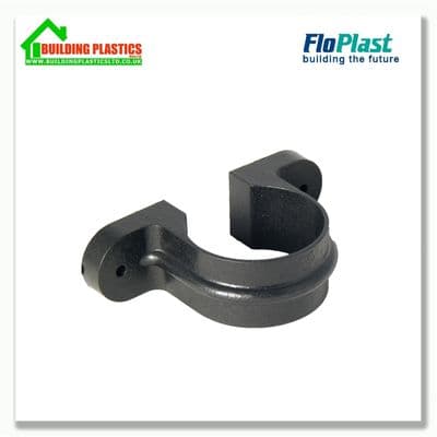 Pipe Clip 68mm Round Pipe Cast Iron Effect