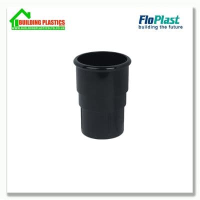Pipe Socket 50mm Minflo Round Pipe Black