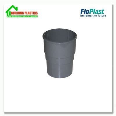 Pipe Socket 50mm Minflo Round Pipe Grey