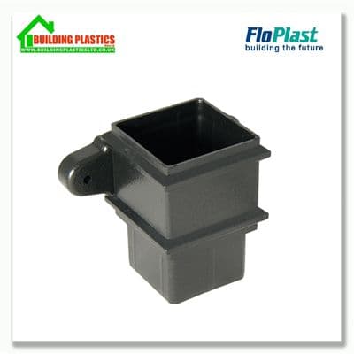 Pipe Socket 65mm Square Pipe Cast Iron Effect